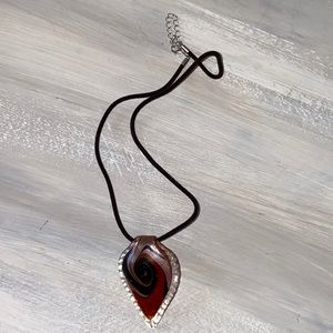 Murano glass pendent necklace.